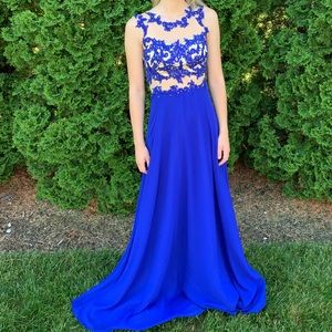 COPY - Long Blue Prom Dress